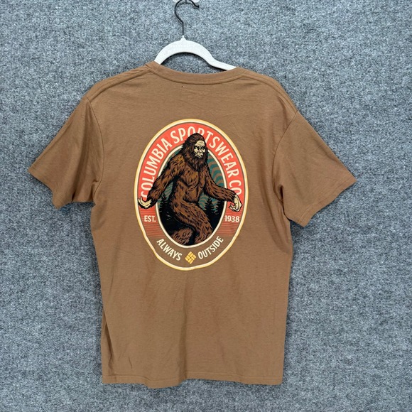 Columbia Other - Columbia  Bigfoot Tshirt Mens Medium Brown Bigfoot Sasquatch Graphic Outdoor Tee